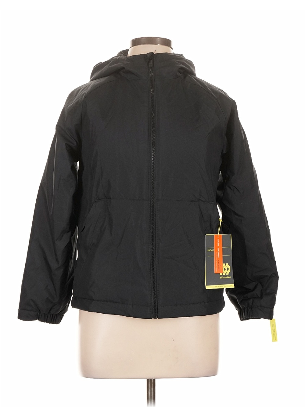 all in motion Black Hooded Puffer Jacket for Kids